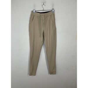 Birddogs Mens Joggers Pants Small Khaki Golf Athletic Drawstring Taper Boomstick